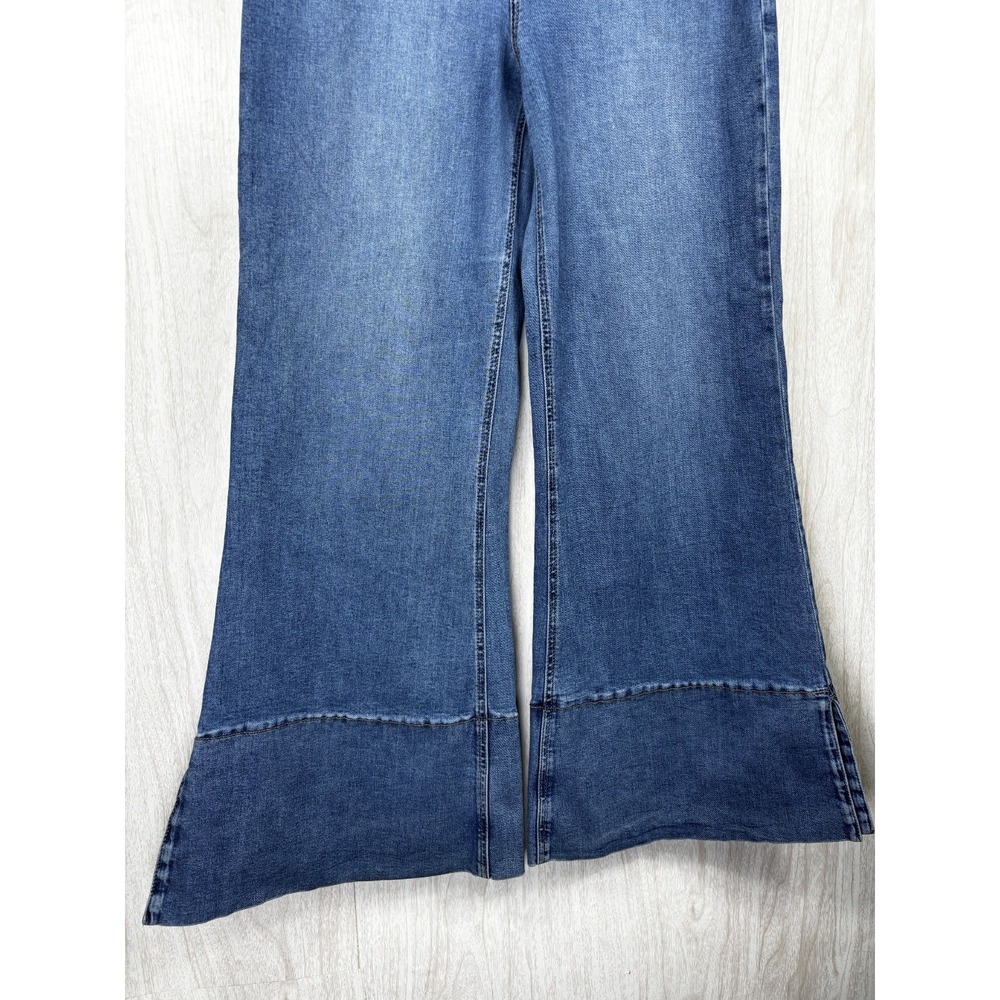 Rock Roll Denim Jeans 32x30 Palazzo Flare High Rise Western Stretch Womens - Picture 6 of 9